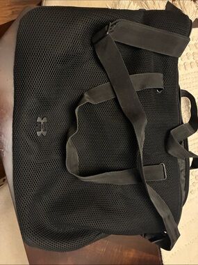 Under Armour Black Mesh Duffel Bag with Dual Straps